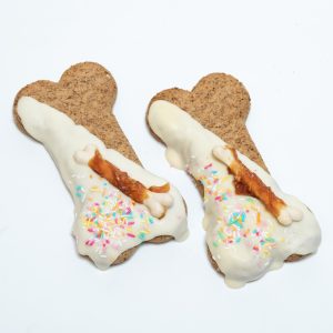 2 Hand Decorated Big Bite Bones