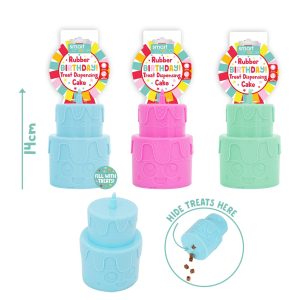 Rubber Birthday Treat Dispensing Cake