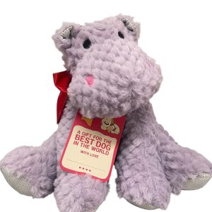 Good Boy Plush Lilac Hippo Dog Toy