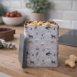 Dog Puppy Treat Storage Tin